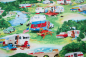 Preview: Designerbaumwollstoff Spring Campground Green (10 cm)